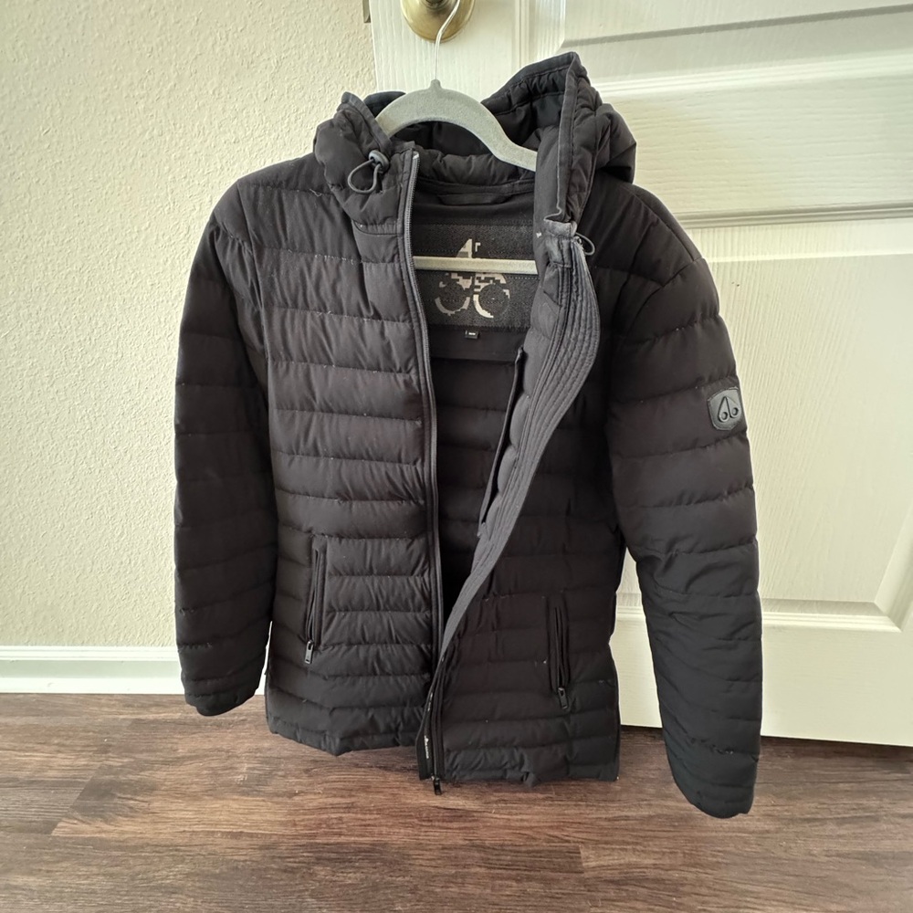 Moose Knuckles Black Puffer Jacket
